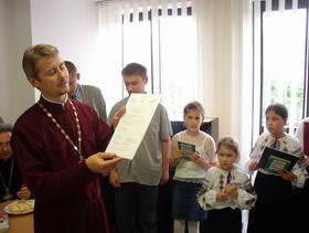 Zakończenie roku szkolnego przy cerkwi Podwyższenia Krzyża Pańskiego w Lublinie