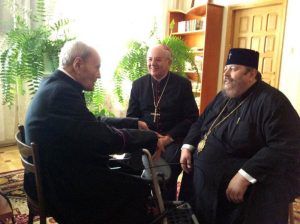 Arcybiskup Abel z życzeniami u Seniora Abp. Bolesława Pylaka w 50 rocznicę sakry biskupiej.