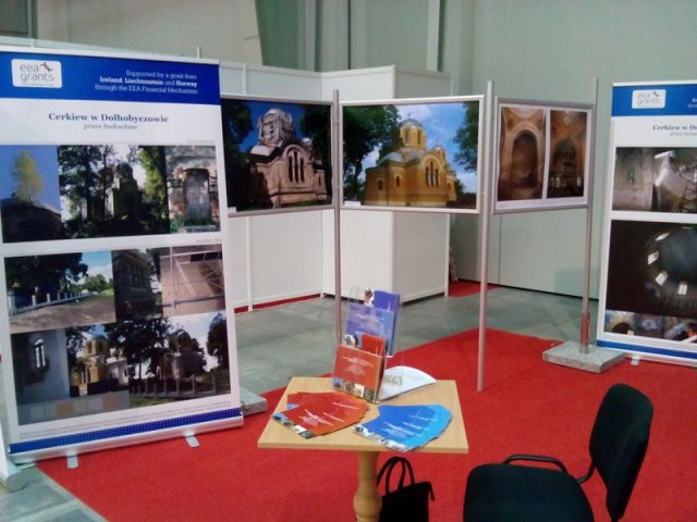 Wystawa o remoncie cerkwi w Dołhobyczowie i Szczebrzeszynie na targach DZIEDZICTWO w Warszawie