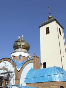Krzyż na kopule w Biłgoraju