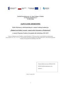 Zapytanie ofertowe – remont cerkwi i dzwonnicy w Wojsławicach