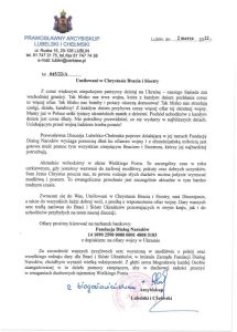 Umiłowani w Chrystusie Bracia i Siostry