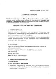 Parafia w Tomaszowie Lubelskim poszukuje wykonawcy na dokończenie prac remontowo-konserwatorskich cerkwi